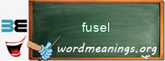 WordMeaning blackboard for fusel